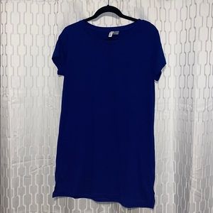 Royal blue T-shirt dress